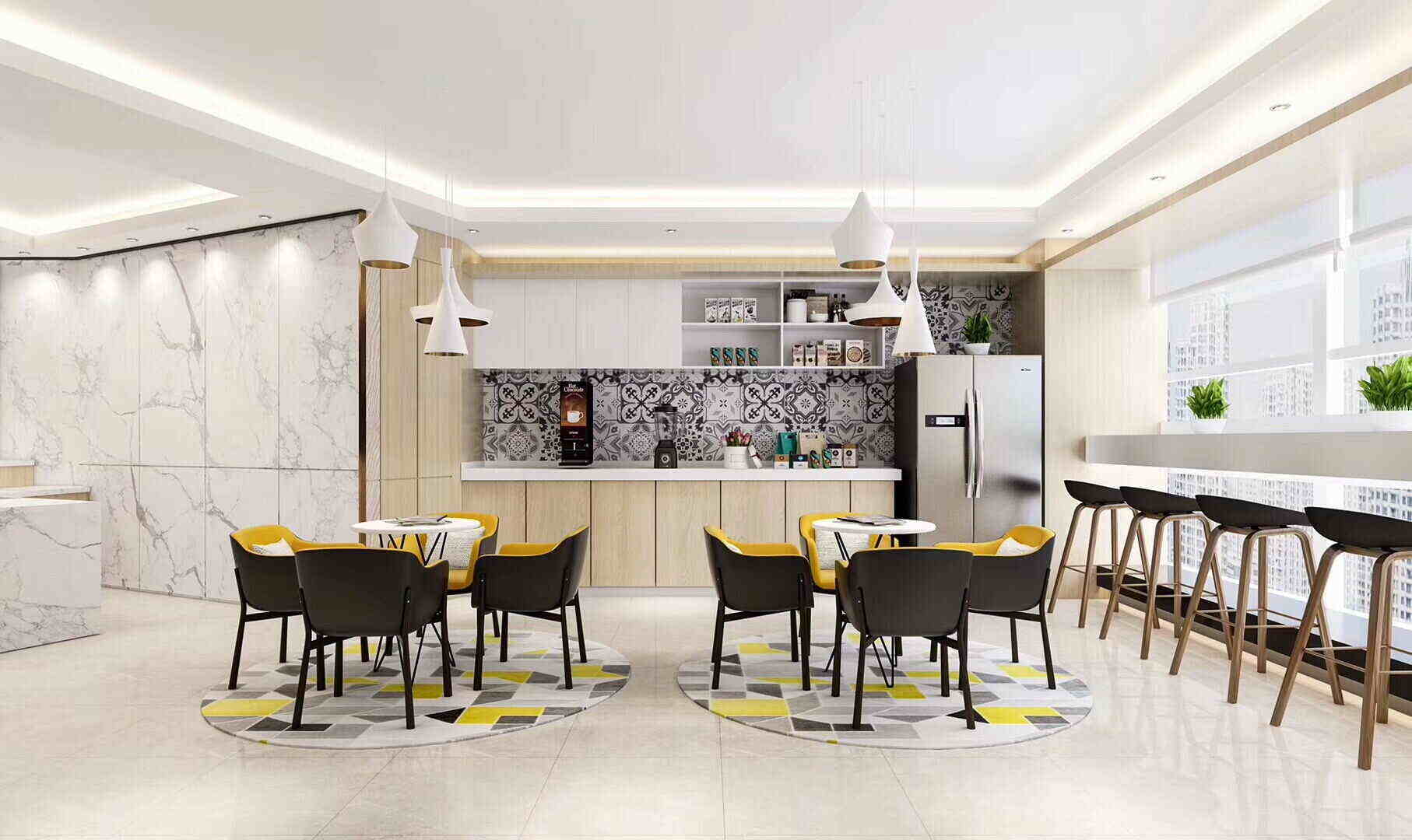 時(shí)尚員工休閑區(qū)裝修效果圖